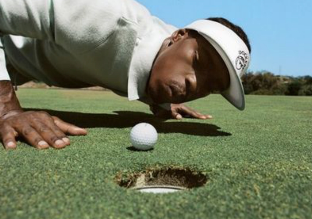 Trying to blow it in the hole
