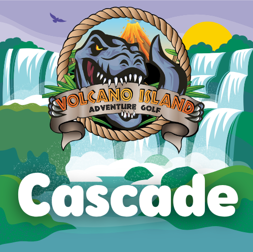 Volcano Island Adventure Golf course Cascade